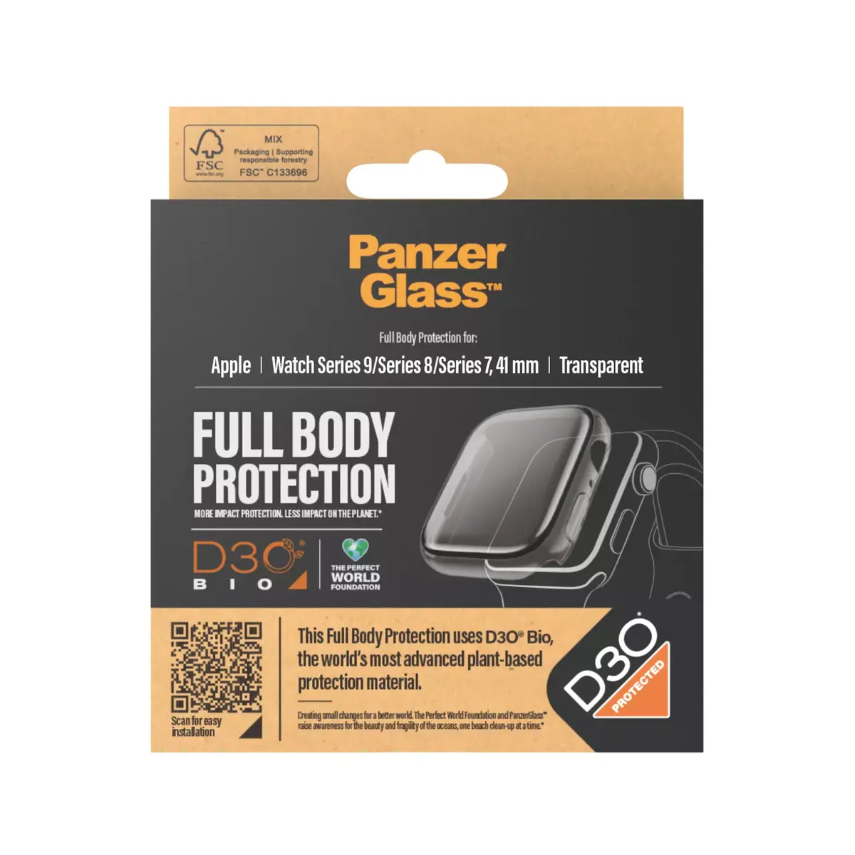 PanzerGlass ekrāna aizsargstikls pilna ķermeņa Apple Watch Series 9 Photo 3