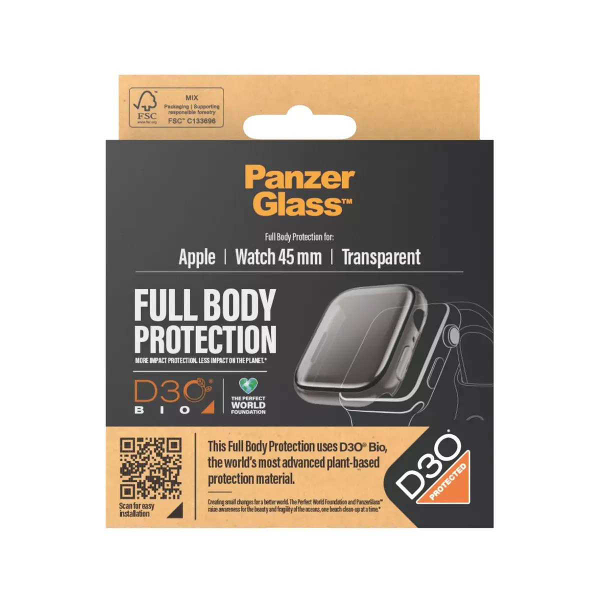PanzerGlass Pilna ķermeņa caurspīdīgs ar D3O Apple Watch Series 9 Photo 3