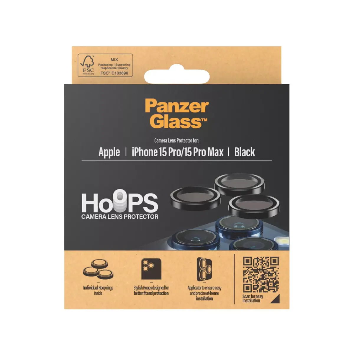 Kameru objektīva aizsargs PanzerGlass Hoops iPhone 15 Pro 15 Pro Max Photo 3