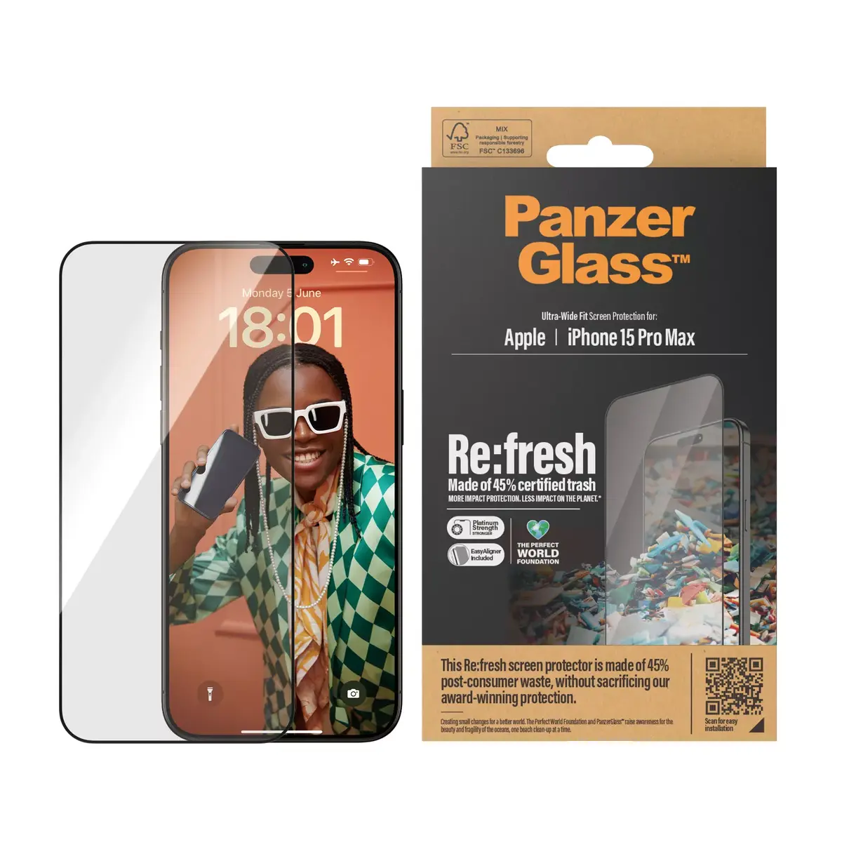 Ekrāna aizsargs PanzerGlass iPhone 15 Pro Max Photo 2