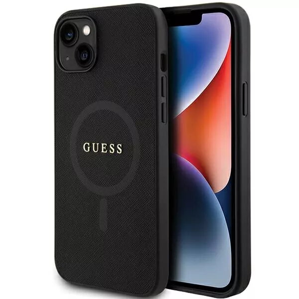 Cietais Saffiano MagSafe maciņš, GUESS GUHMP15SPSAHMCK