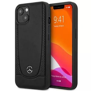 Mercedes MEHCP15MARMBK iPhone 15 Plus 6.7" melns | melns cietais futrālis Leather Urban