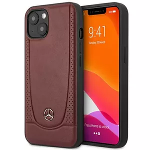 Mercedes MEHCP15SARMRE iPhone 15 6.1" sarkans cietais futrālis Leather Urban Bengale