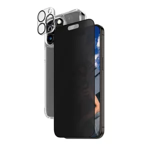 PanzerGlass ® Privacy 3-in-1 Pack iPhone 15 Pro Max Ударопрочное Закаленное Стекло