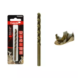 Drill bit GEKO HSS M35 cobalt 5.5 mm for metal, model T03055