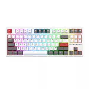 Royal Kludge RKR87 White Mechanical Gaming Keyboard Red Switch US Layout