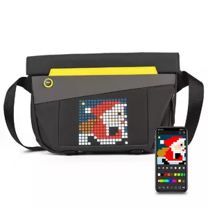Divoom Sling Bag V Āda, Poliestera šķiedru pildījums Melns Abiem dzimumiem Kurjera stila soma