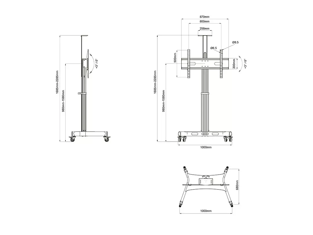 Multibrackets M Motorized Public Floorstand Single Pillar 170 HD Photo 22