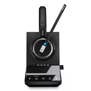 Беспроводная гарнитура Sennheiser IMPACT SDW 5066T — супрааурум, оголовье, 150–11500 Гц, 136 г, чёрная