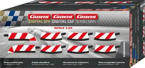 Track Accessory CARRERA inclined banked curve 1/30° (6) with end segment (2) for slot car sets