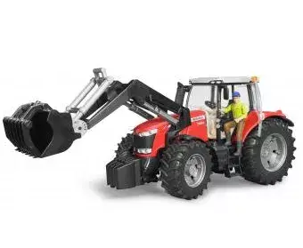 Игрушечный трактор BRUDER Massey Ferguson 7624 с погрузчиком Photo 5