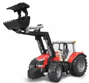 Игрушечный трактор BRUDER Massey Ferguson 7624 с погрузчиком Photo 9