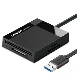 Картридер UGREEN CR125 4-в-1 USB 3.0 0,5 м (черный)