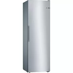 Vertikālais saldētājs Bosch Serie 4 GSN36VLEP — 242 l, NoFrost, klase E, 39 dB, nerūsējošais tērauds