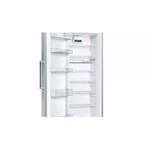 Freestanding fridge Bosch Serie 4 KSV33VLEP — 324 L, stainless steel, 1760×600×650 mm, left hinge