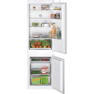 Built-in fridge-freezer Bosch Serie 2 KIV86NSE0 — 267 L, bottom freezer, white, 177.2×54.1×54.8 cm, Energy class E