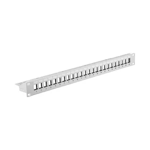Patch panel 1U EFB Elektronik 37578.1V2, metal, grey, rack mount, 482.6×44.2×93.8 mm