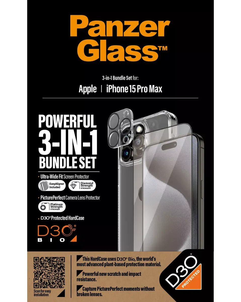 PanzerGlass 3-in-1 Pack iPhone 15 Pro Max Photo 5