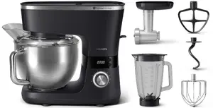 Philips HR7962/21 Food Processor 1000 W 5.5 L Black Stainless Steel Bowl 8 Speeds LED Display with Kneading and Meat Mincer