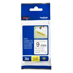 Label-making tape Brother TZe-S221 black on white 12mm