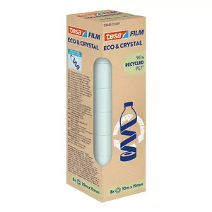 Kraft lenta TESA Eco & Crystal 10m Caurspīdīga PET 19mm