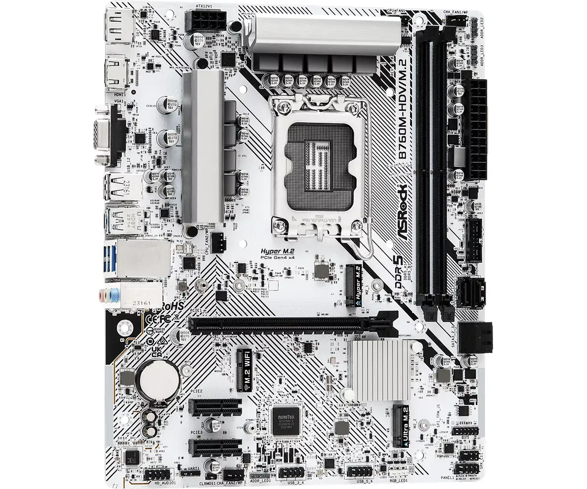 Материнская плата Asrock B760M-HDV/M.2, 90-MXBMJ0-A0UAYZ Photo 3