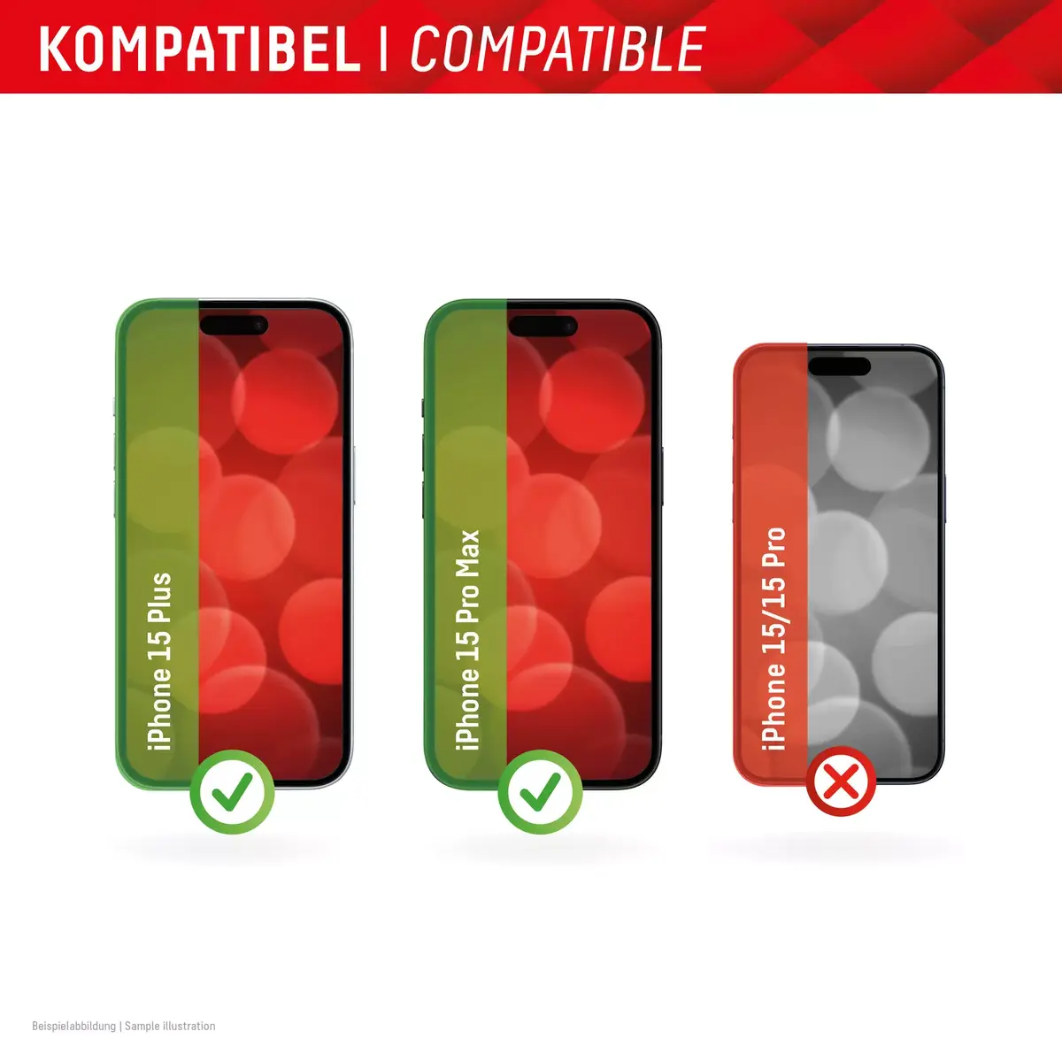 Защитное стекло Displex Full Cover для Apple iPhone 15 Plus 15 Pro Max Photo 6