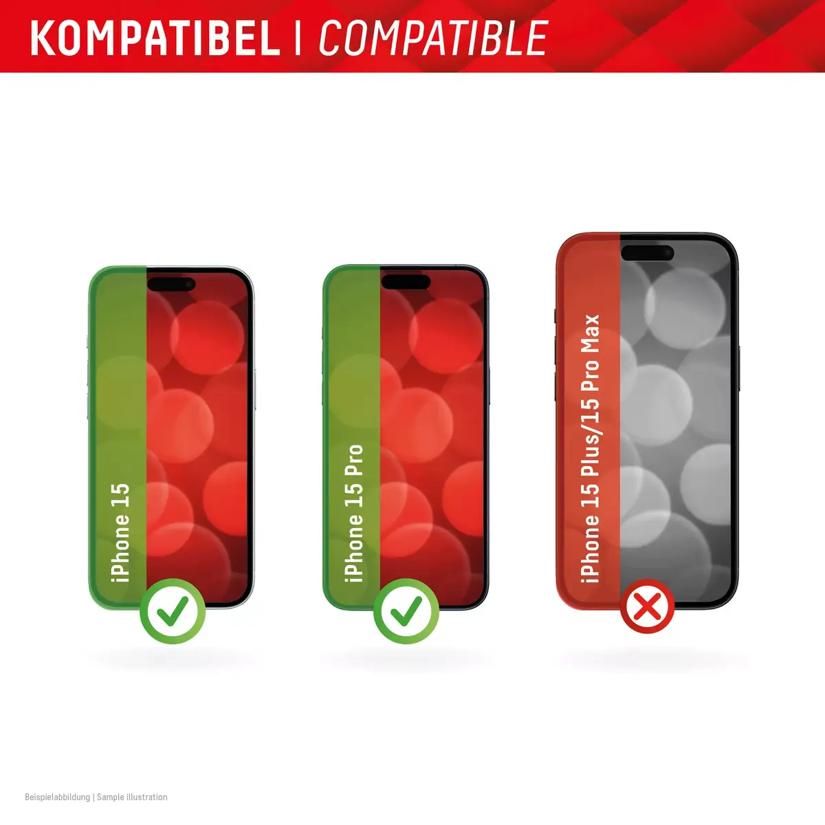 Защитное стекло Displex Full Cover Apple iPhone 15/15 Pro Photo 6