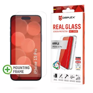 Защитное стекло и чехол Displex для Apple iPhone 15 Pro Устойчивый к царапинам