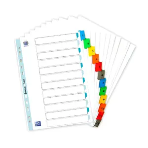 Divider Oxford 100204616 Cardboard White A4 225x300mm 170g