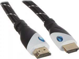 HDMI kabelis No name 25 m, sudrabains, HDMI-A uz HDMI-A, pasīvs, ātrgaitas
