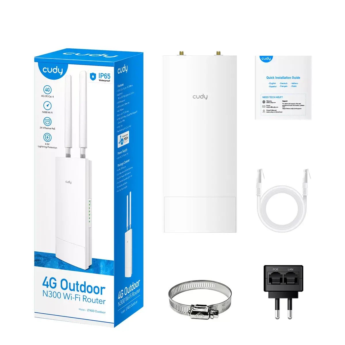 Cudy LT400 наружный беспроводной роутер 4G LTE Photo 6