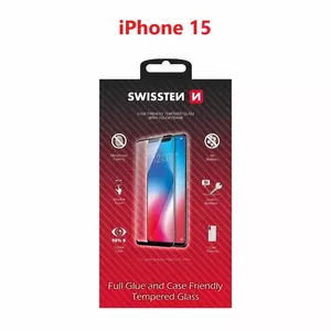 Aizsargstikls SWISSTEN Full Face priekš Apple iPhone 15