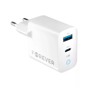 Lādētājs forever GaN TC-06-33AC 33W USB-C un USB, kompakts GaN lādētājs