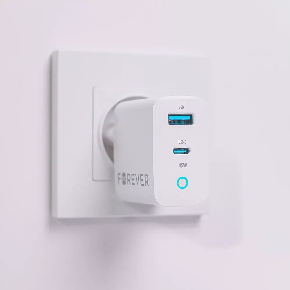 Tīkla USB lādētājs forever GaN TC-06-45AC 45W Photo 4