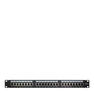 Inter-Tech 19'' Cat.5e STP 24 RJ-45 Rack Mount Black Metal