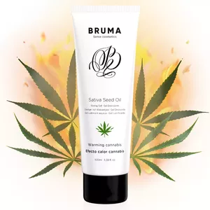 Massage oil BRUMA Sliding Gel D-236037 warming cannabis flavor, 100 ml