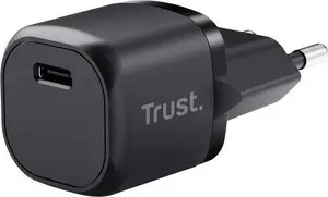 Trust Maxo Universal Indoor AC Charger in Black with 12V Maximum Output Voltage, 3A Output Current, and USB Type-C Port