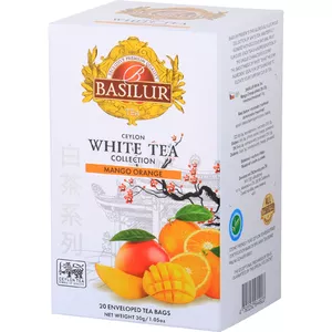 Белый чай Basilur Premium White Tea Mango & Orange, 20 пакетиков