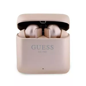 Guess Bluetooth austiņas GUTWSSU20ALEGP TWS + dokstacija rozā zelts|rozā zelts Apdrukāts logotips
