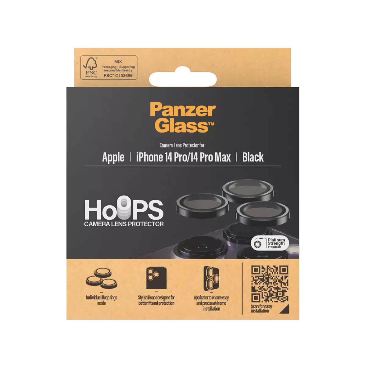 Защитное стекло для камеры PanzerGlass Hoops iPhone 14 Pro 14 Pro Max Photo 3