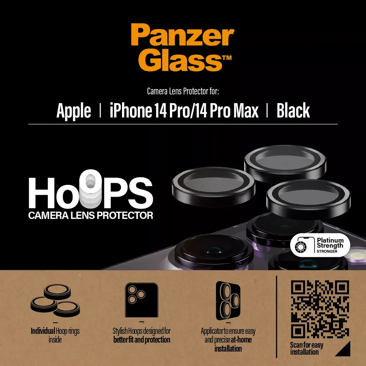 Защитное стекло для камеры PanzerGlass Hoops iPhone 14 Pro 14 Pro Max Photo 5