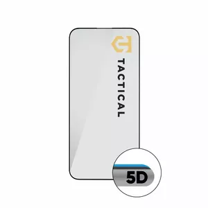 Защитное стекло Tactical для Apple iPhone 15 Pro — 5D, черное