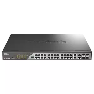 D-Link DSS 200G-28MPP Managed Gigabit PoE Switch with 24 Ports and 4 Combo SFP Uplinks