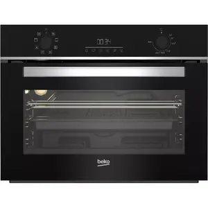 Встраиваемая духовка BEKO BBCM13300X электрическая, нержавеющая сталь, класс A, конвекция, гриль, паровая очистка