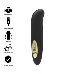 Clitoral Stimulator IBIZA TECHNOLOGY D-236031, USB rechargeable, 10 vibration modes, 13 x 2.9 cm, golden