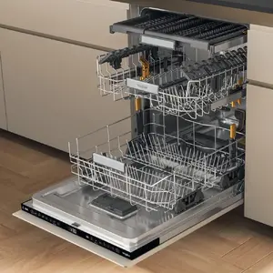 Fully built-in dishwasher Whirlpool W7I HF60 TUS with 15 place settings, energy class A, 42 dB noise level, and 8 washing programs