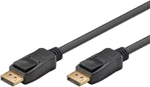 DisplayPort cable GOOBAY 64798 — 2 m, DisplayPort to DisplayPort, black, Ø 6 mm