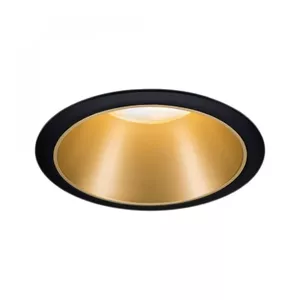 Iegremdējams virsmas gaismeklis Paulmann Cole GU10 LED 10 W, apaļš, melns/zelta, IP23, regulējams