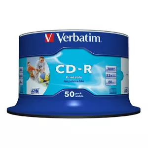 CD-R Verbatim AZO Wide Inkjet Printable no ID 700 MB 52x 50 шт.